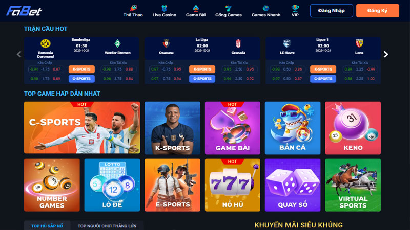 Fabet - Nhà cái số 1 cho trải nghiệm cá cược đỉnh cao
