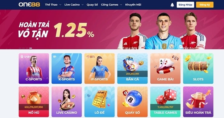 Trải nghiệm cá cược cùng ONE88 – Hoàn tiền cực hấp dẫn lên đến 15%
